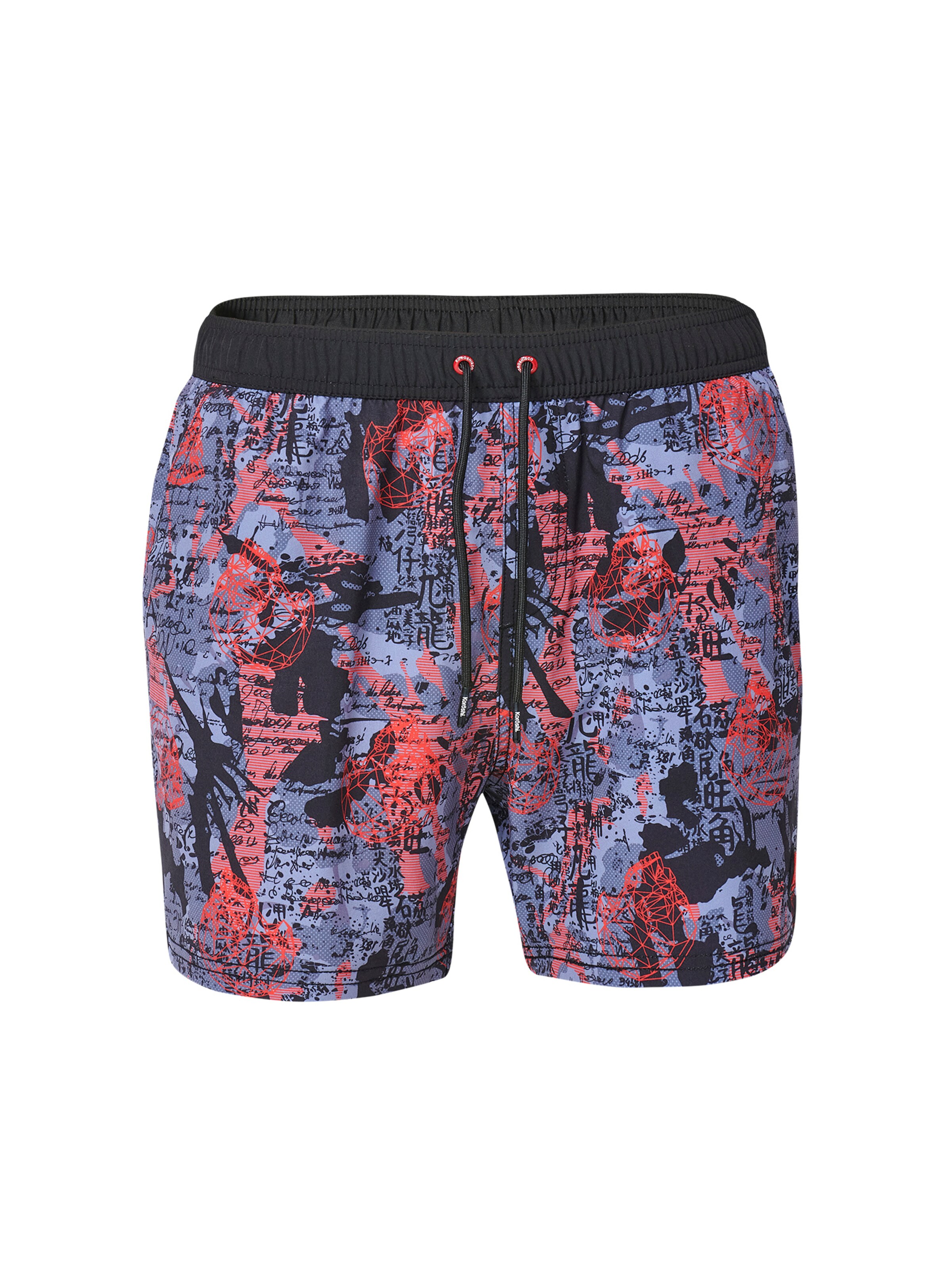 Shorts de bain KOROSHI en rouge : devant
