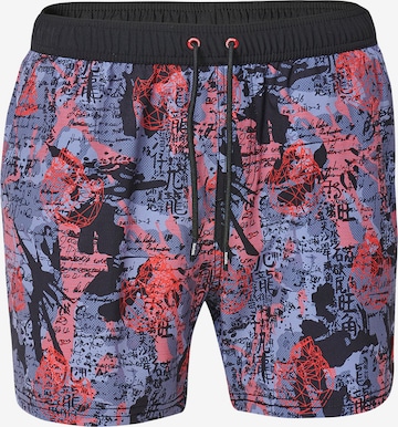 sarkans KOROSHI Peldšorti: no priekšpuses