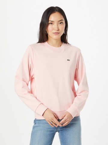 Sweat-shirt LACOSTE en rose : devant