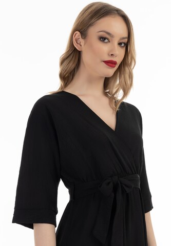 Rochie de la faina pe negru