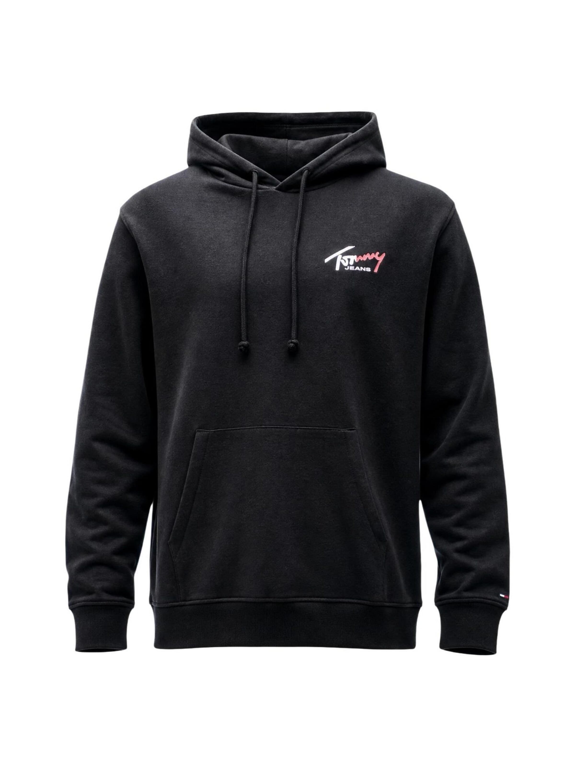 Felpa 'DM0DM22680' di Tommy Jeans in nero: frontale