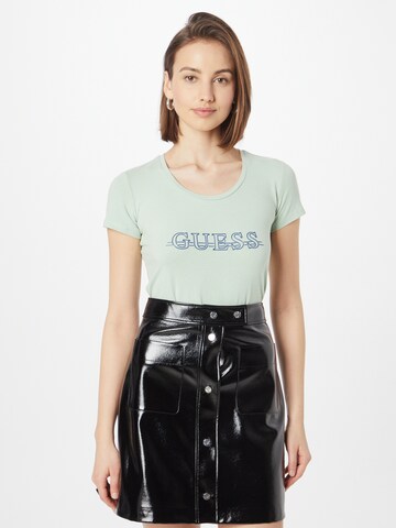 GUESS Shirt 'DAVINA' in Groen: voorkant