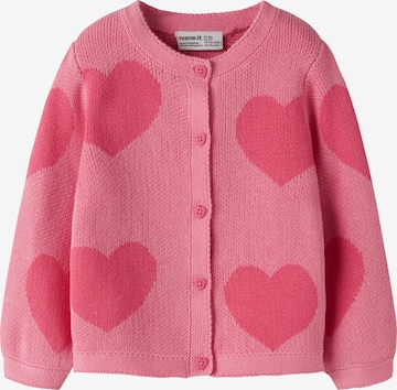 NAME IT Knit Cardigan in Pink: front