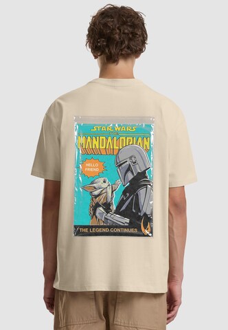 T-Shirt 'Star Wars Mandalorian Magazine Cover 1' Merchcode en blanc : devant
