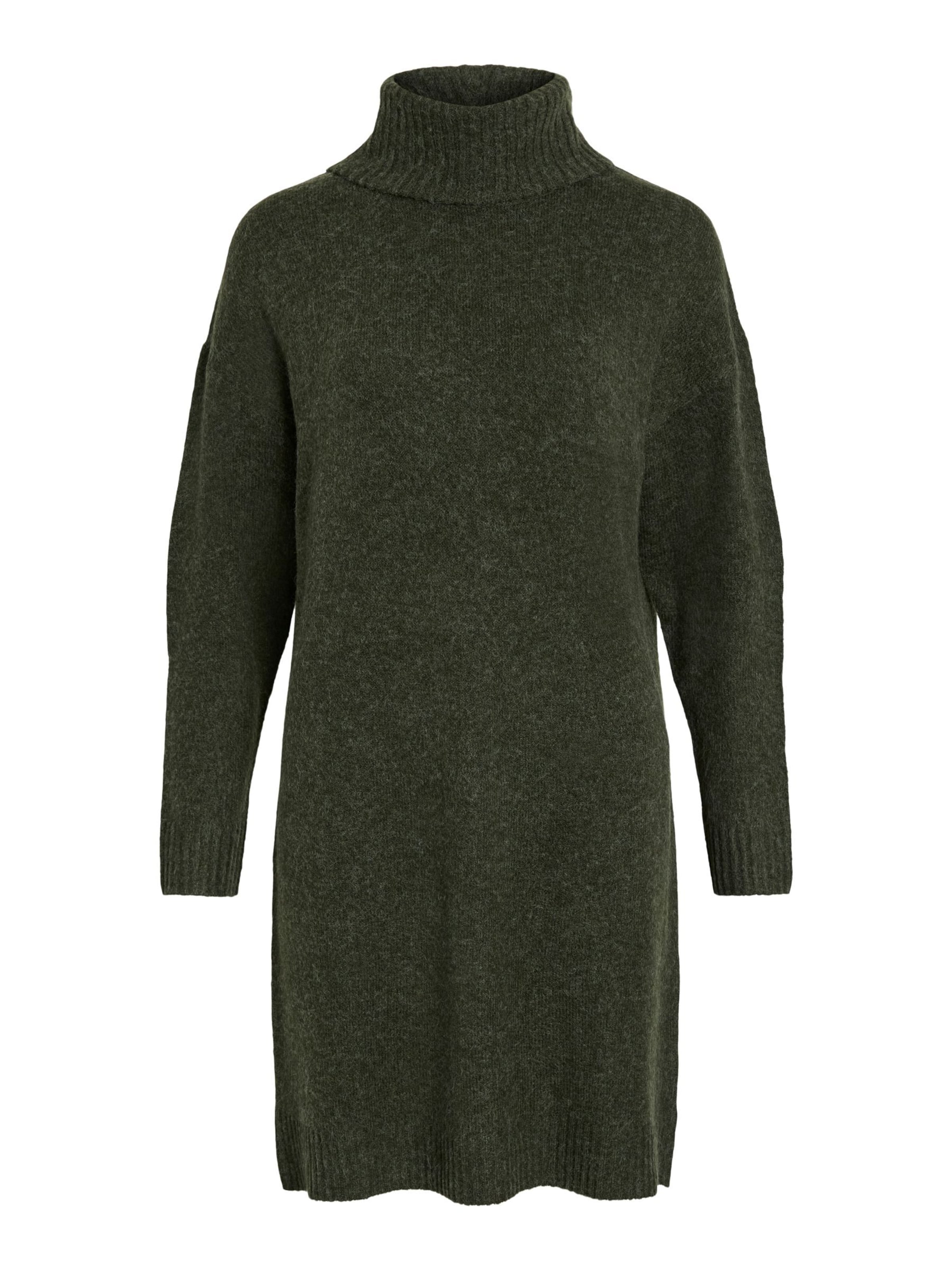 VILA Gebreide jurk 'HANNA' in Groen: voorkant