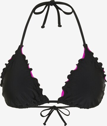 CHIEMSEE Triangle Bikini Top in Black: front