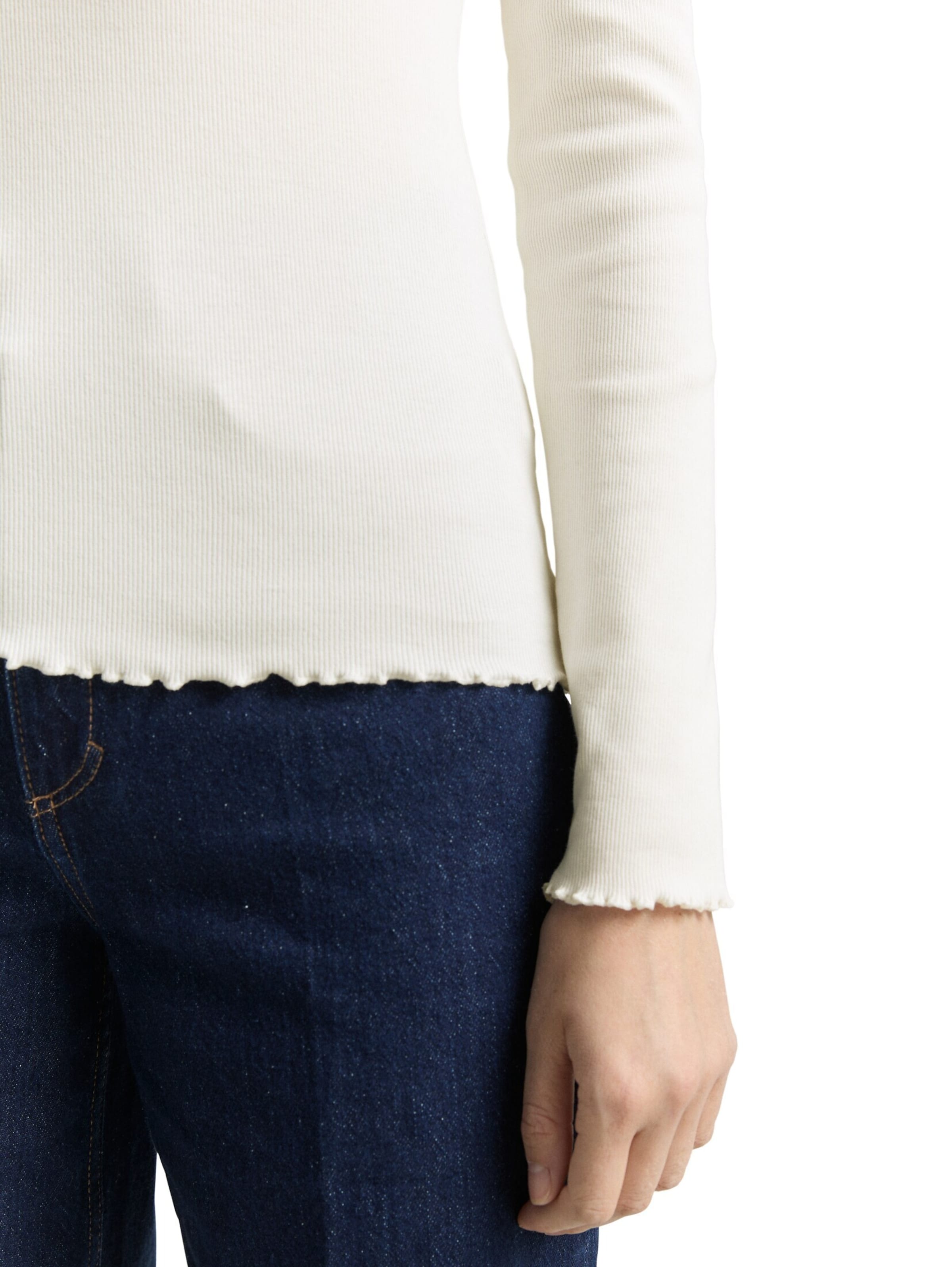 TOM TAILOR DENIM Tričko - Biela