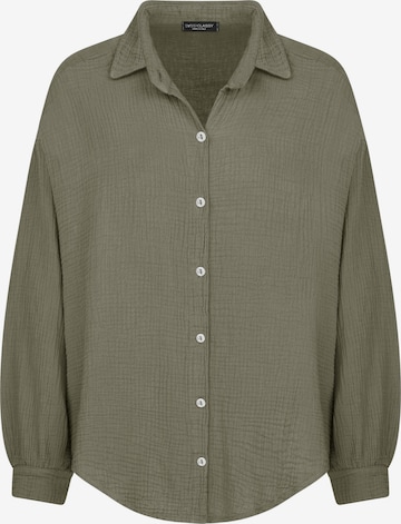 SASSYCLASSY Bluse 'kürzere Variante' in Grün: Vorderseite