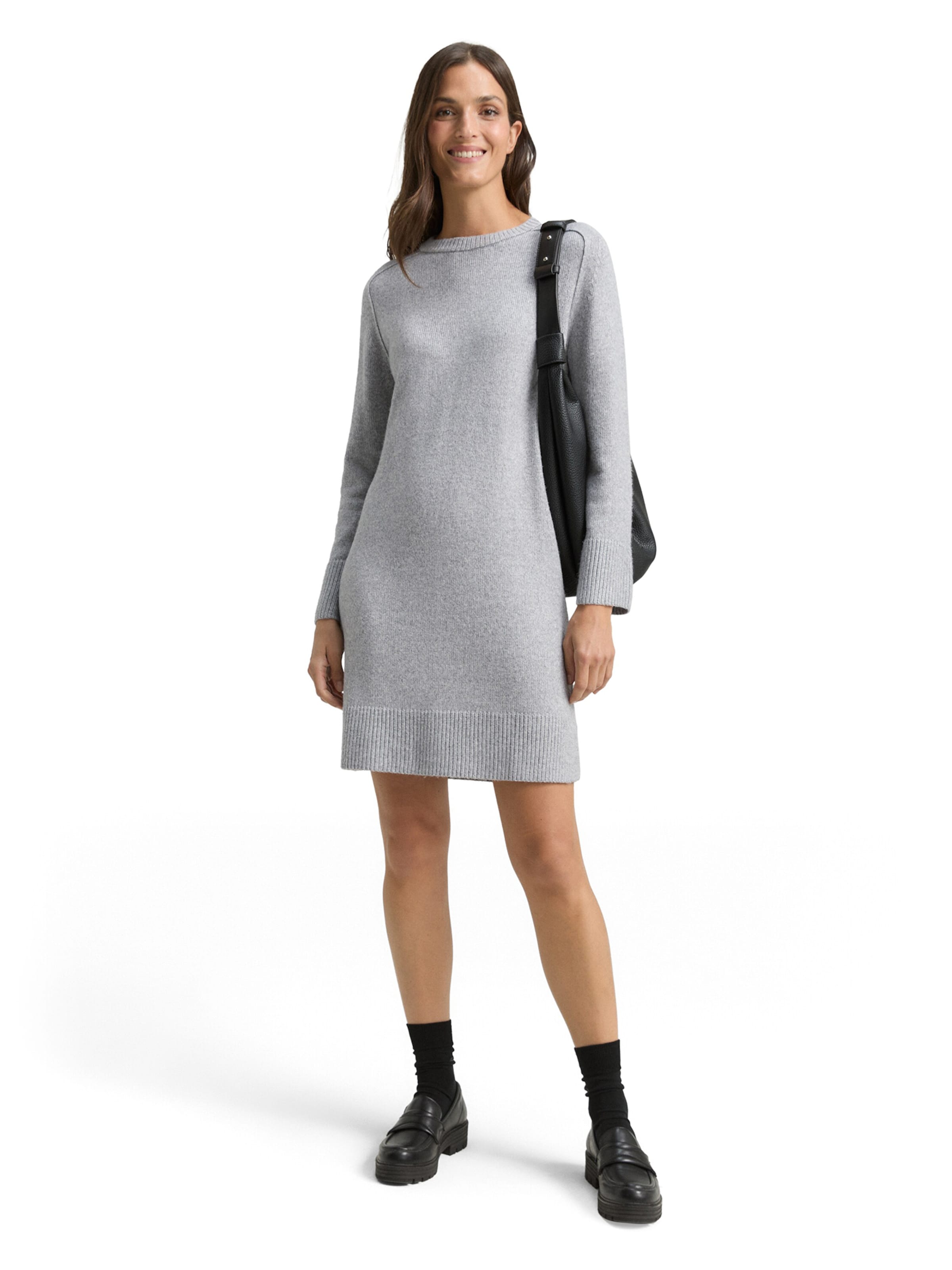 TOM TAILOR Трикотажное платье в Серый