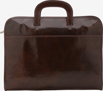 Valigetta ventiquattrore 'Borsa da lavoro uomo vera pelle con zip - Made in Italy' di I Fratelli in marrone: frontale