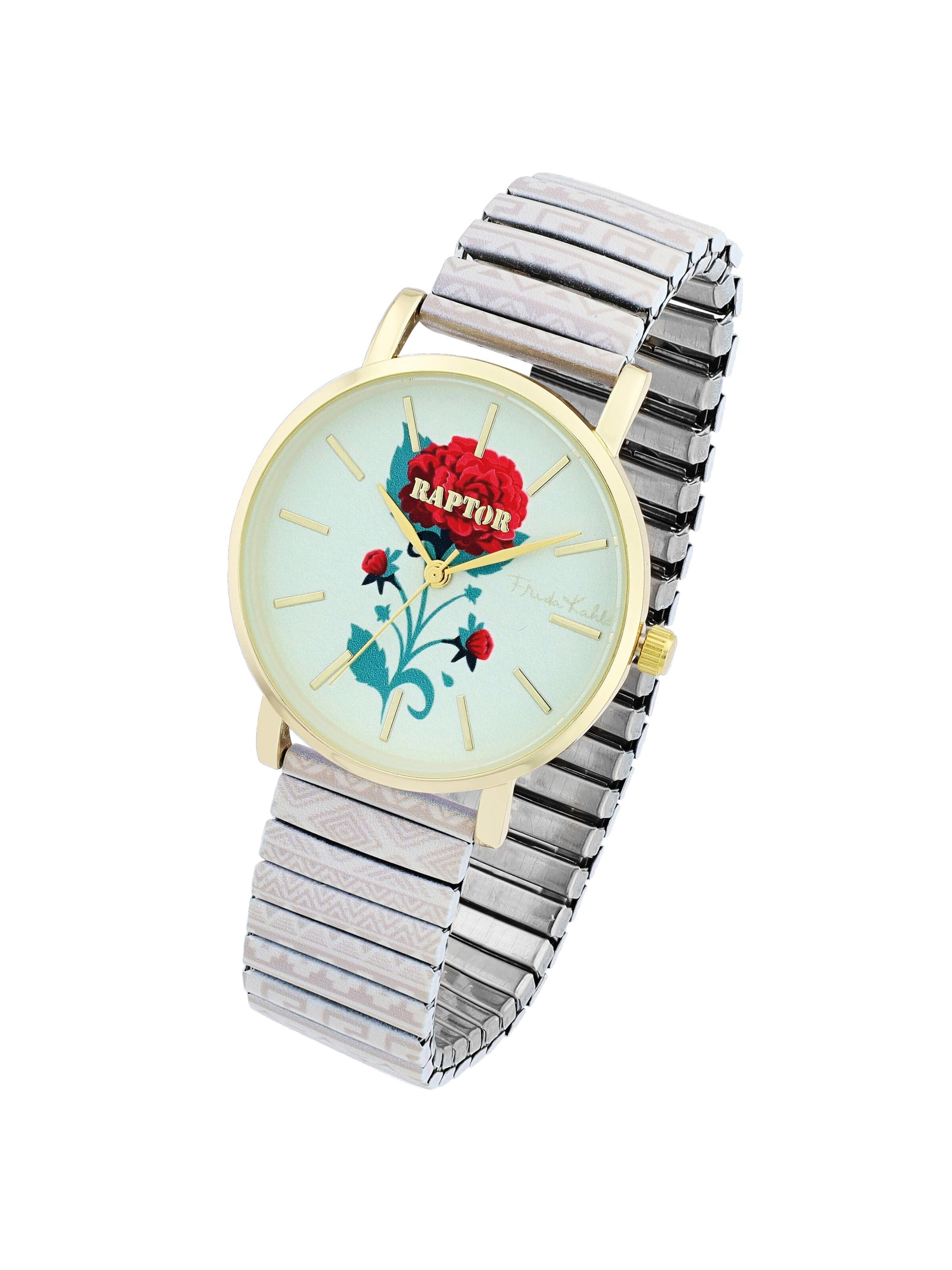 Raptor Analog Watch 'Frida Kahlo Edition, Mineralglas' in Grey