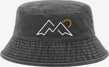 Neverless Hat 'Mountain Lineart' in Black: front