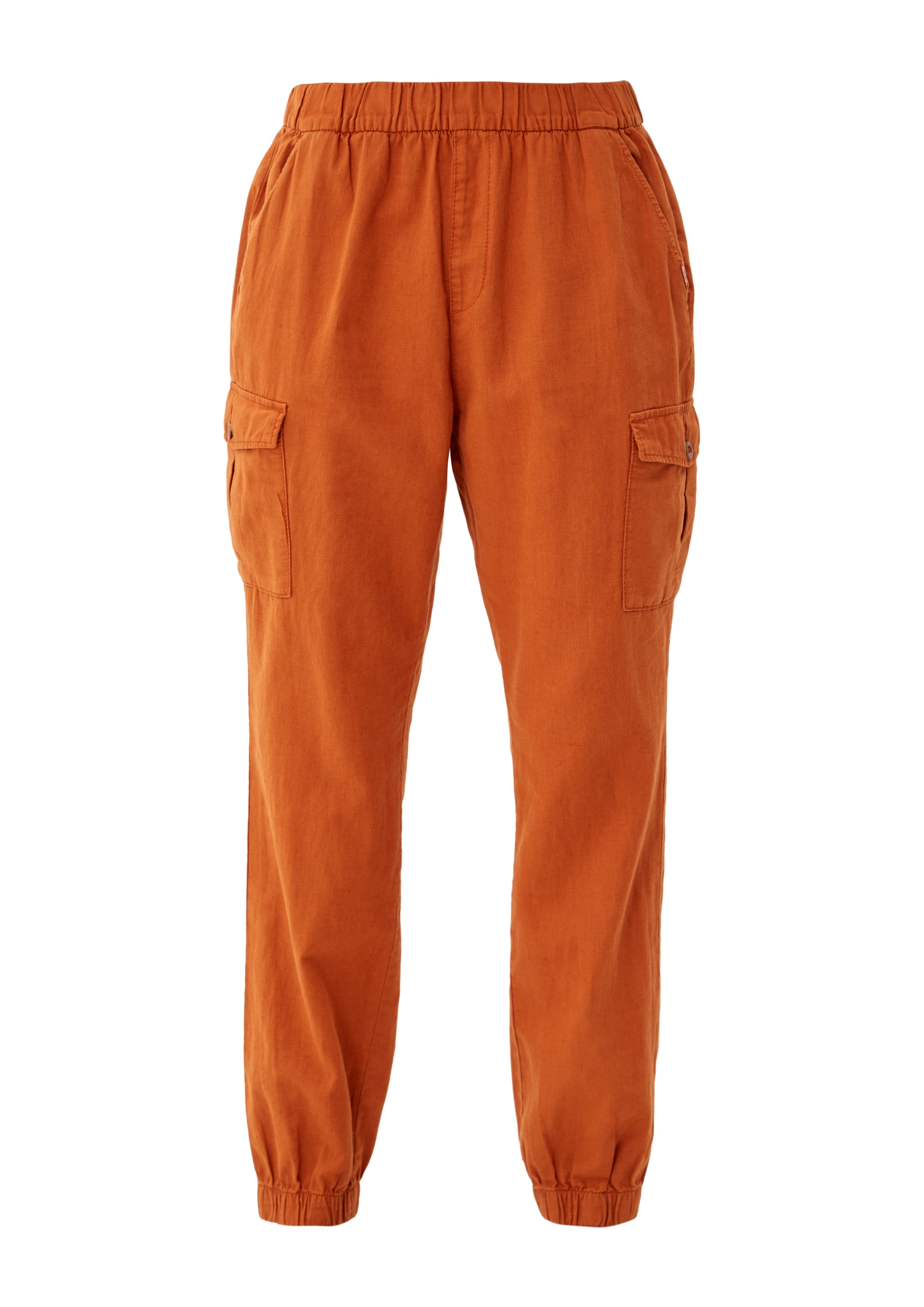 QS Regular Cargobroek in Oranje: voorkant