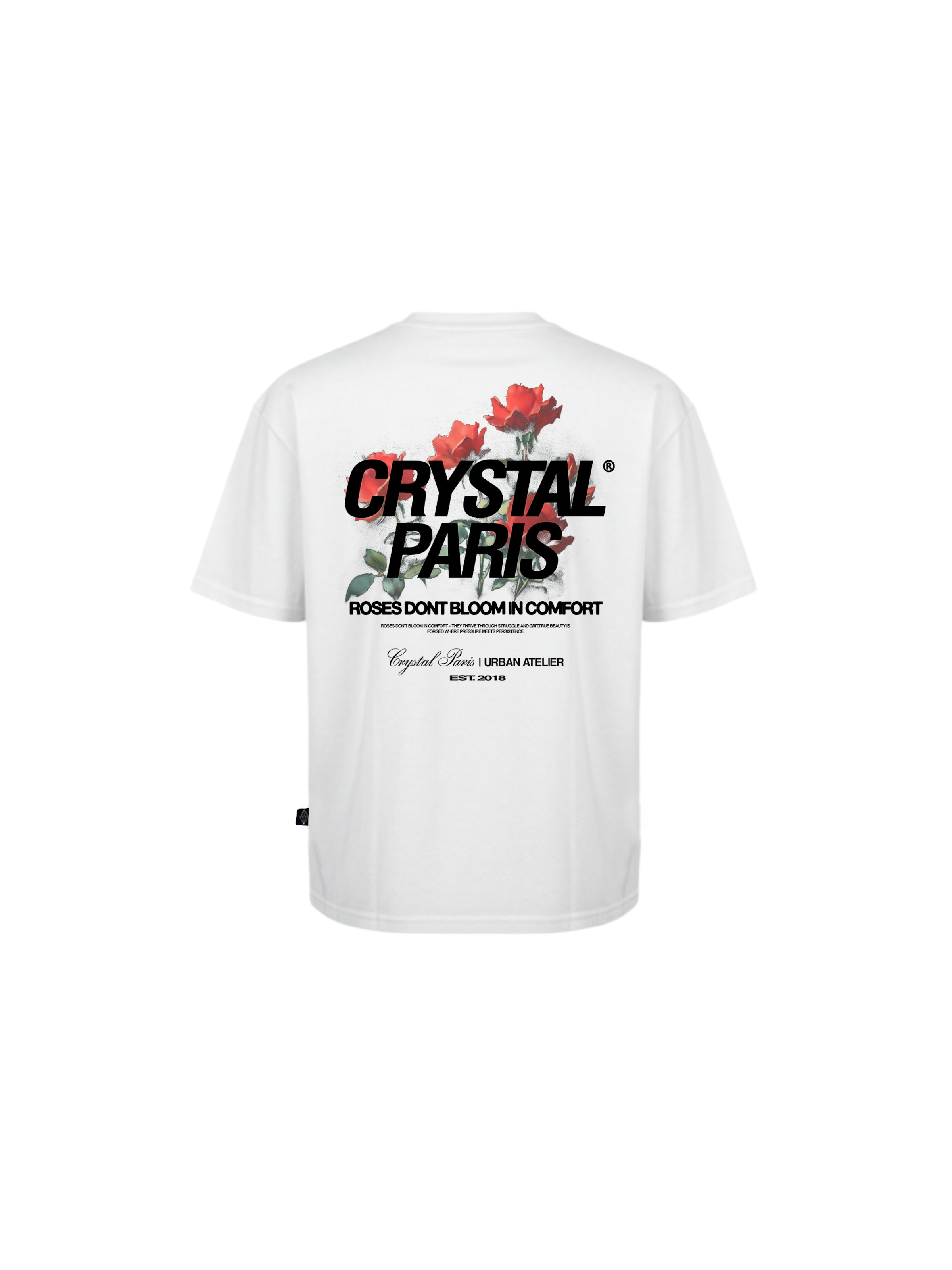 Crystal Paris Shirt 'Rose' in White: front