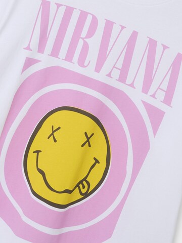 NAME IT Shirt 'Nirvana' in Weiß