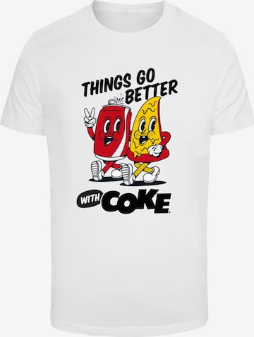 MerchcodeMajica 'Things Go Better With Coke' - bijela boja: prednji dio