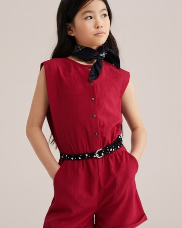 WE Fashion Комбинезон в червено: отпред