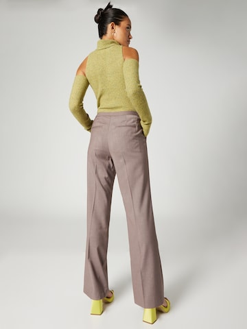 Bella x ABOUT YOU Wide leg Pants 'Lenni' in Beige