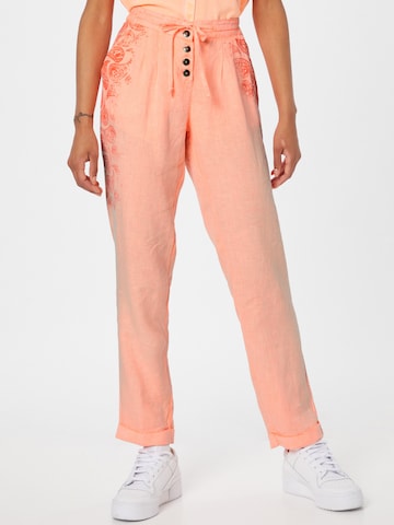 Soccx Loosefit Broek in Oranje: voorkant