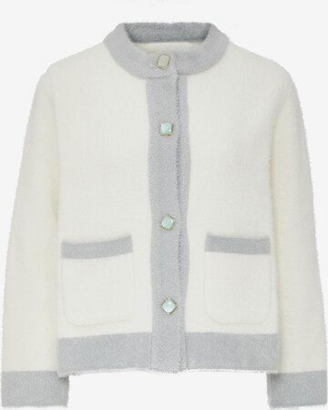 ZITHA Knit Cardigan in White: front