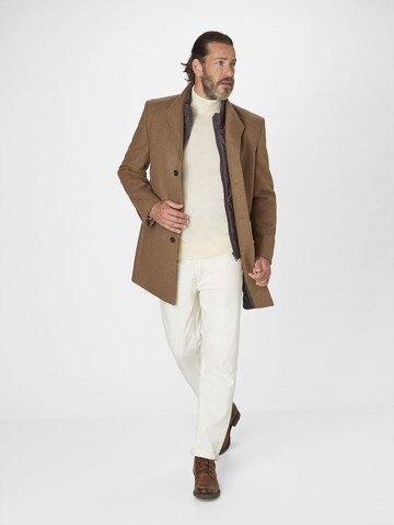 S4 Jackets Winter Coat 'Newton Black' in Beige
