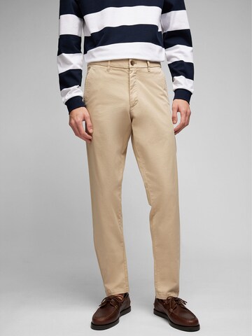 HECHTER PARIS Regular Chino Pants in Beige: front