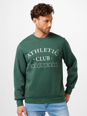 JACK & JONES Sweatshirt 'Tobias' in Groen: voorkant