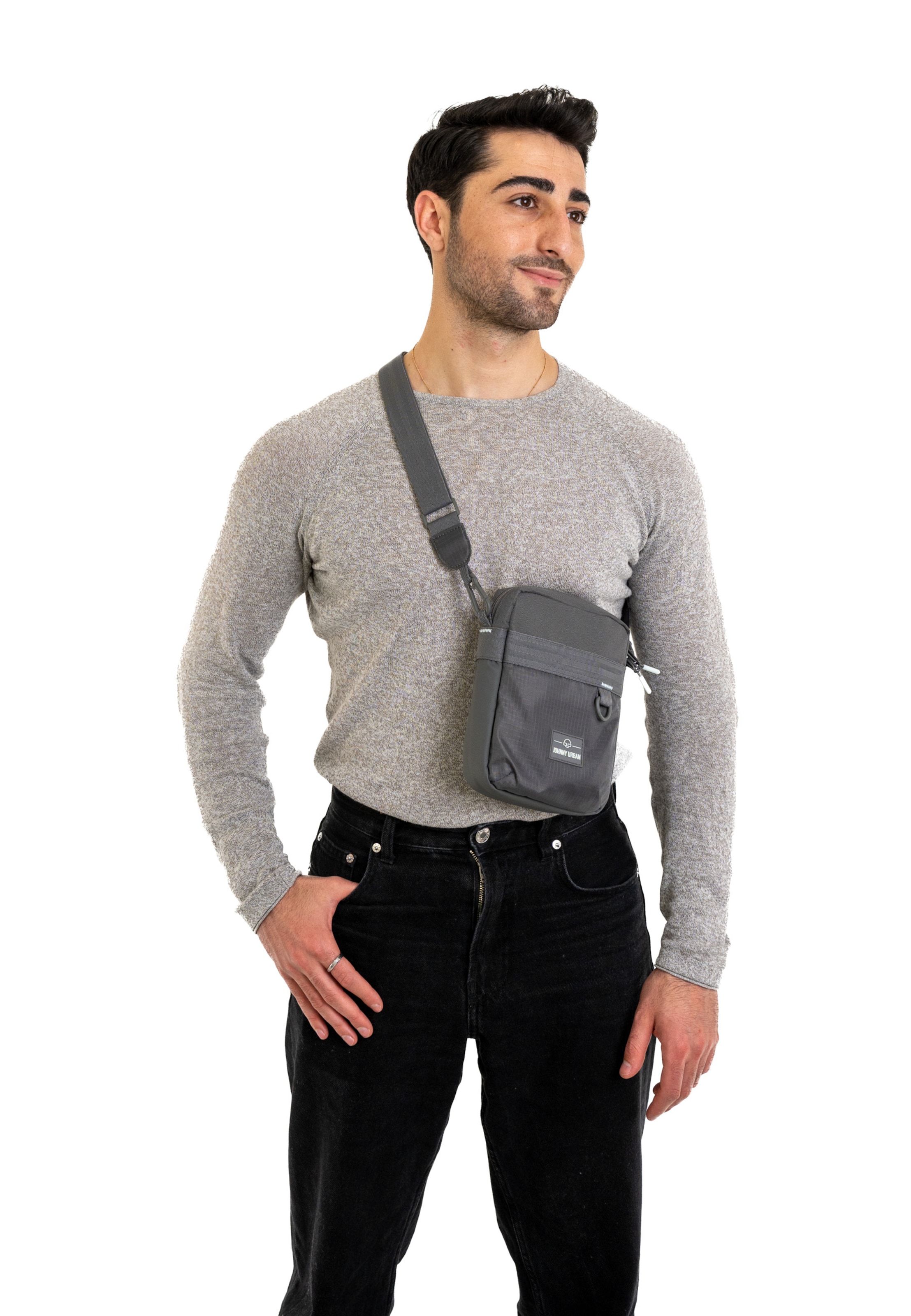Johnny Urban Сумка через плечо в Серый: спереди