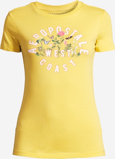 AÉROPOSTALE Shirts 'MAY' i gul / oliven / lys pink / hvid, Produktvisning