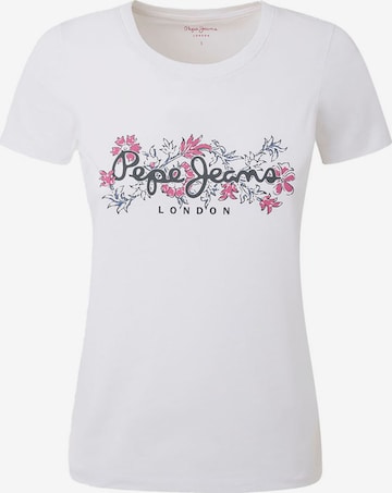 Pepe Jeans T-shirt 'KORINA' i vit: framsida