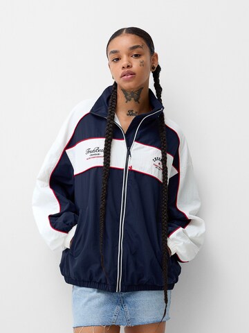 Veste mi-saison Bershka en bleu : devant