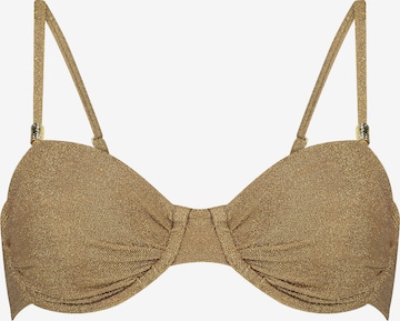 Hunkemöller Balconette Bikini Top ' Goldie Shimmer' in Gold: front