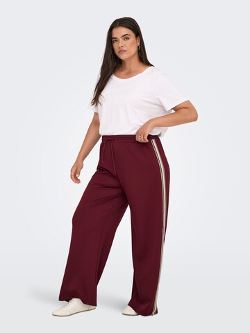 ONLY Carmakoma Wide leg Trousers 'CARAsta' in Red