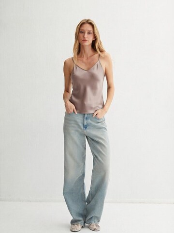 Chemisier SILK & CASHMERE en gris : devant