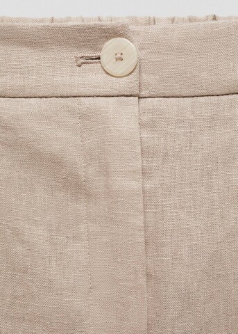 MANGO Regular Bundfaltenhose 'brunoli' in Beige