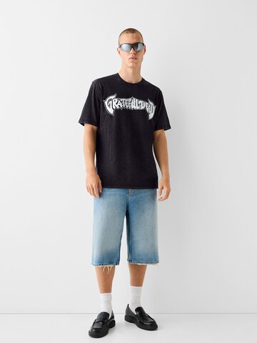 Bershka Shirt in Zwart