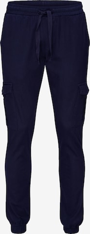 Rock Creek Tapered Cargo Pants in Blue: front