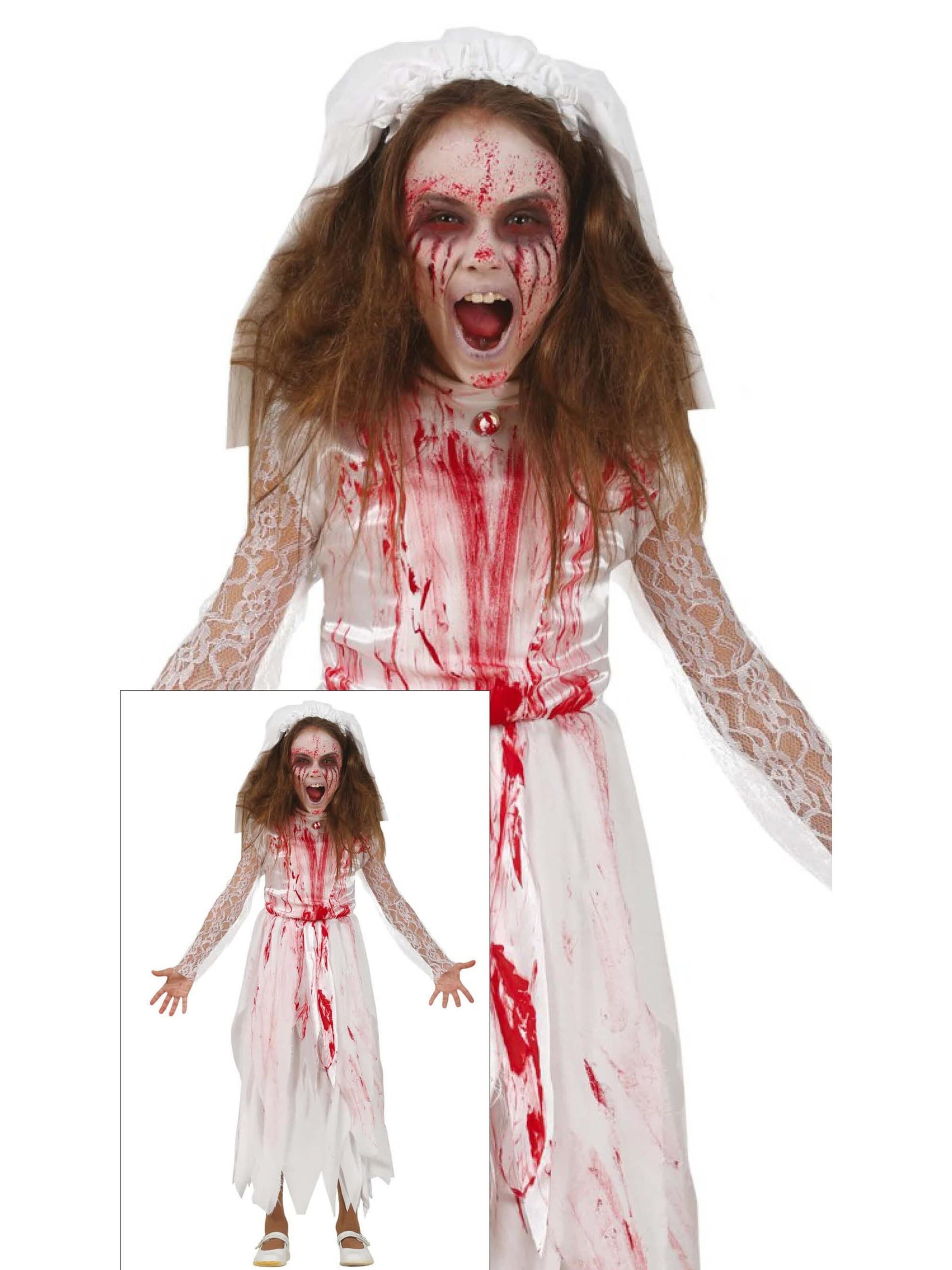 FreakyFits Kleid 'Halloween Geist'‌‌‌‌‌‌‌‌‌ in Weiß: Vorderseite