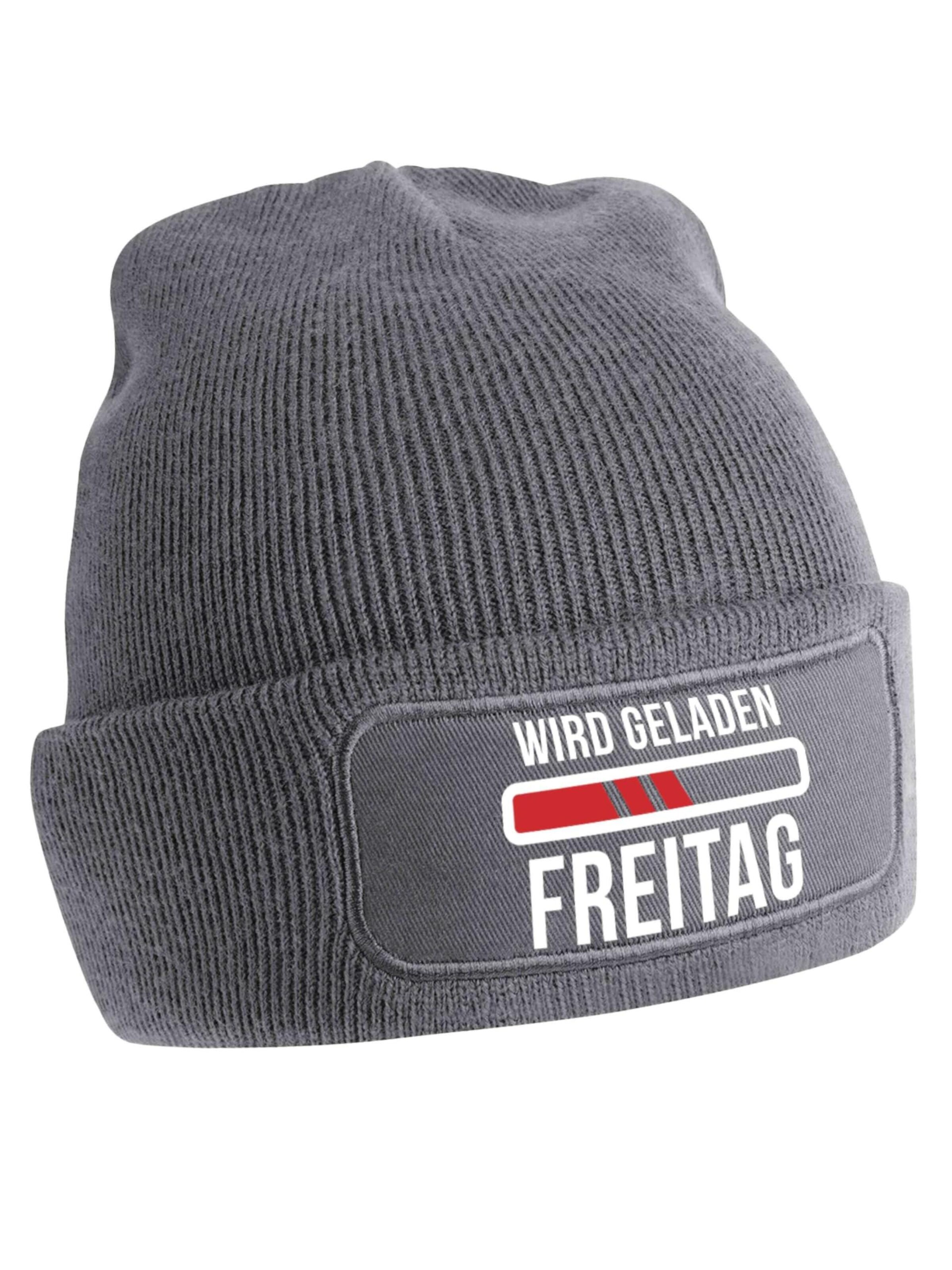 Youth Designz Beanie 'Freitag wird geladen' in Grey