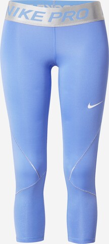 Skinny Pantalon de sport 'Pro Warm' NIKE en bleu : devant