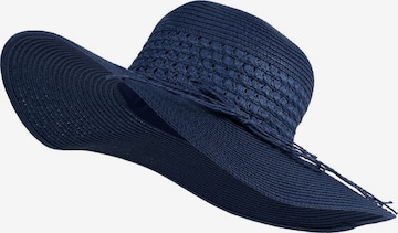 styleBREAKER Hat 'Großer Sonnenhut mit Hutband und Schleife Strohhut' in Blue: front