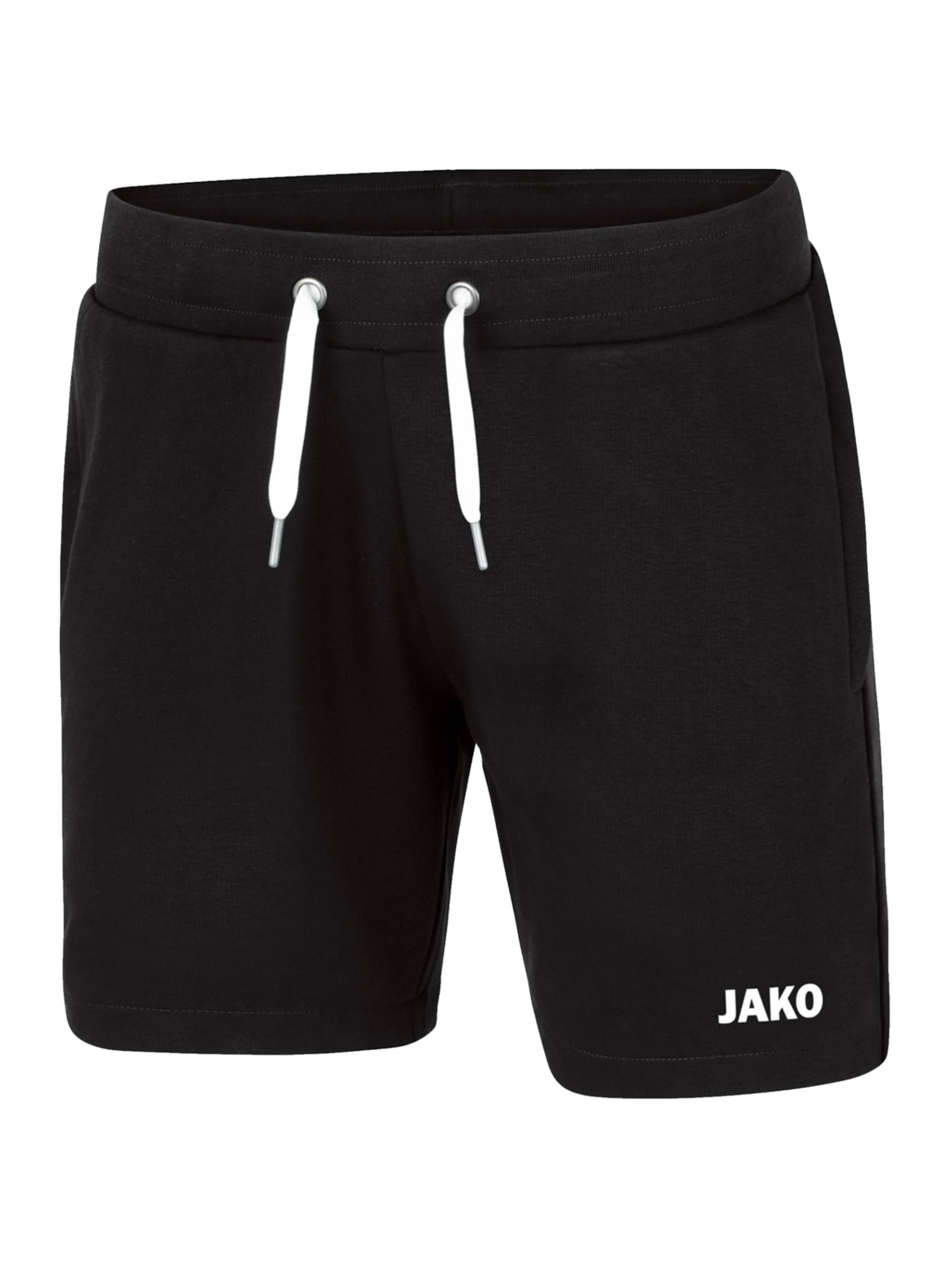 JAKO Slimfit Hose in Schwarz: Vorderseite