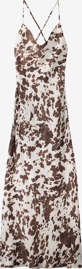 Bershka Haljina u smeđa / bijela, Pregled proizvoda