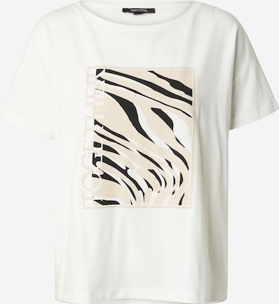 COMMA T-shirt en beige / noir / blanc, Vue avec produit