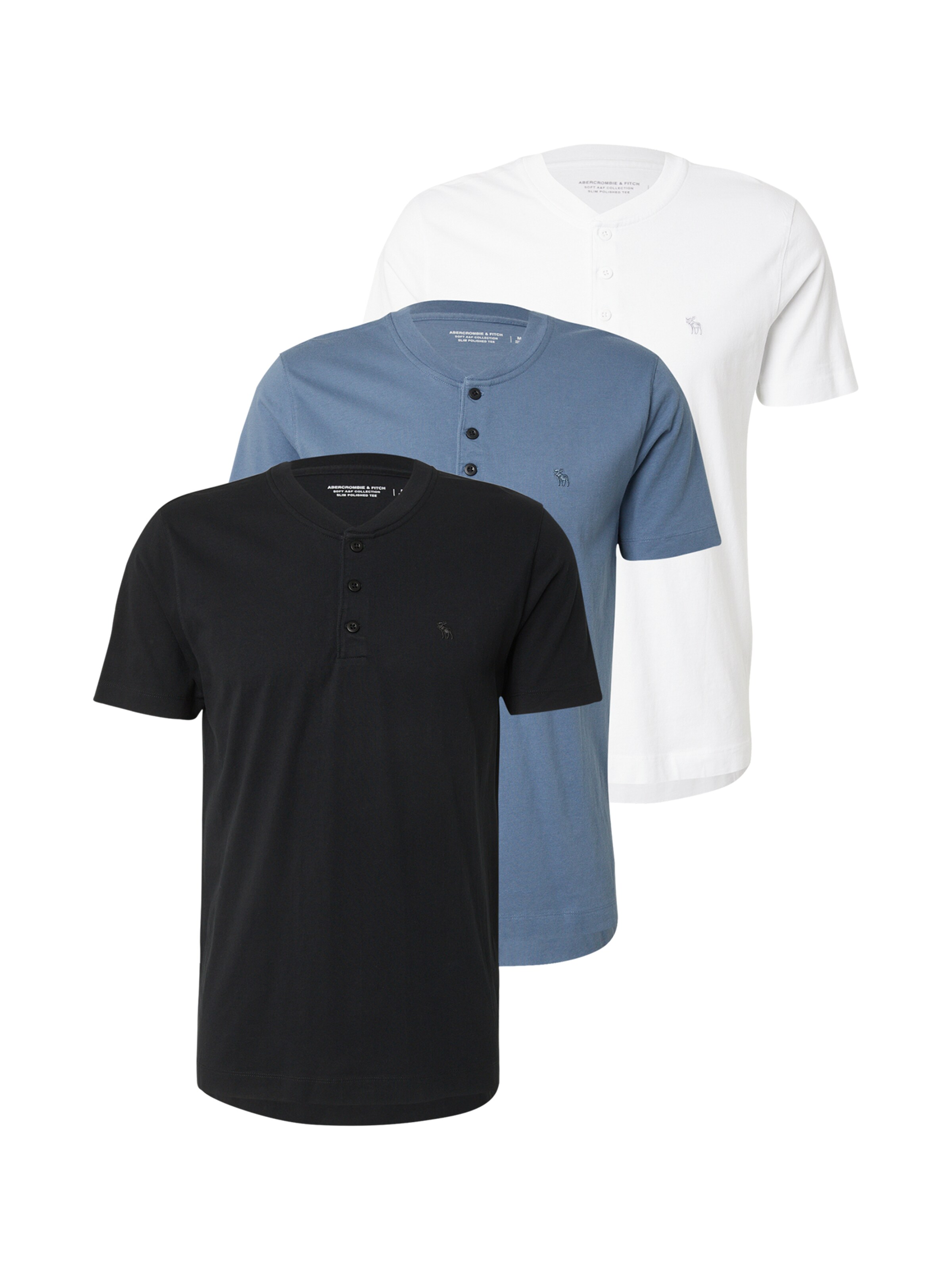 Tricou de la Abercrombie & Fitch pe albastru: față