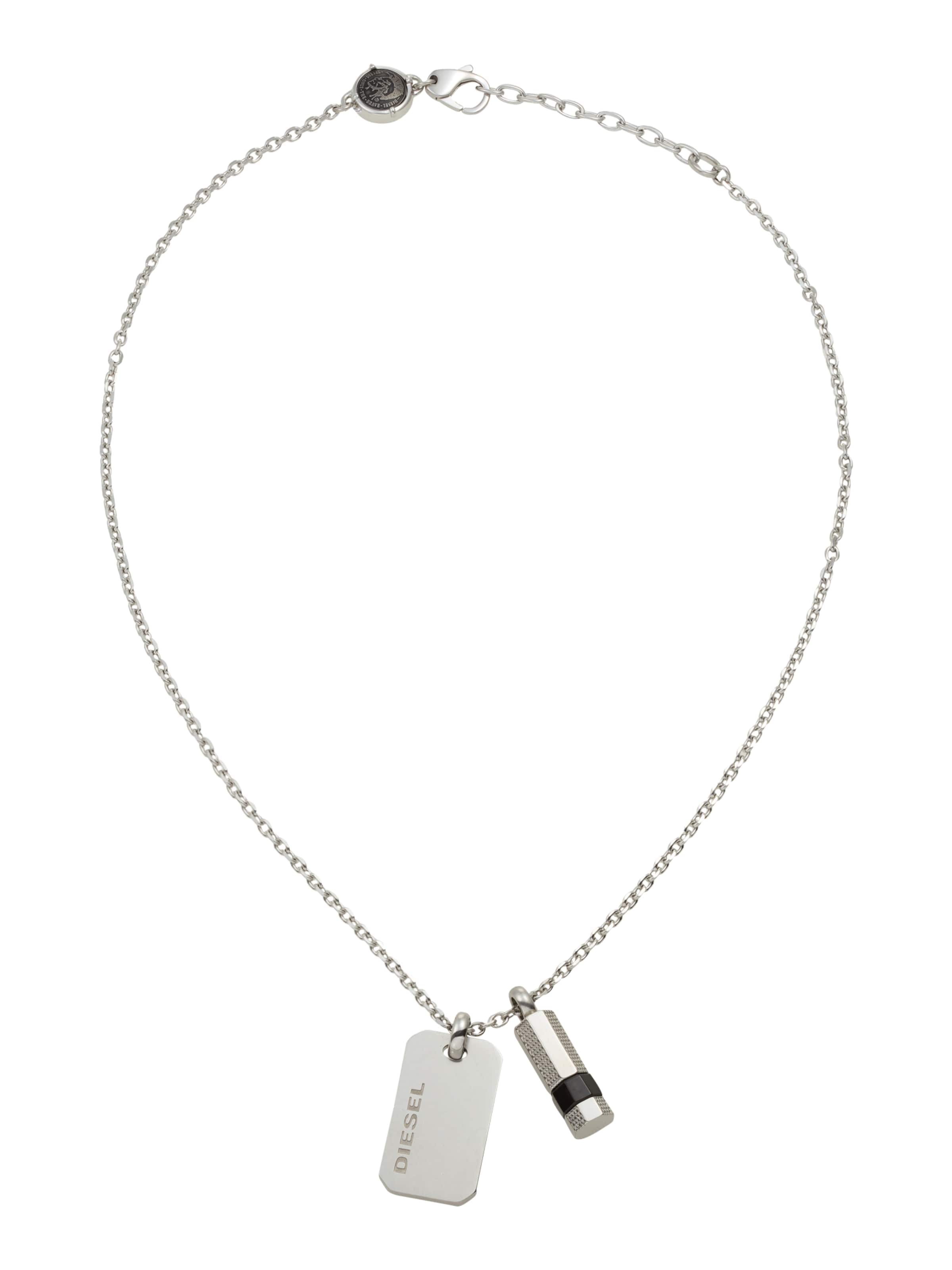 DIESEL Łańcuszek w kolorze srebrny: przód