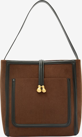 NALì Schultertasche 'REBECCA' in Braun: Vorderseite