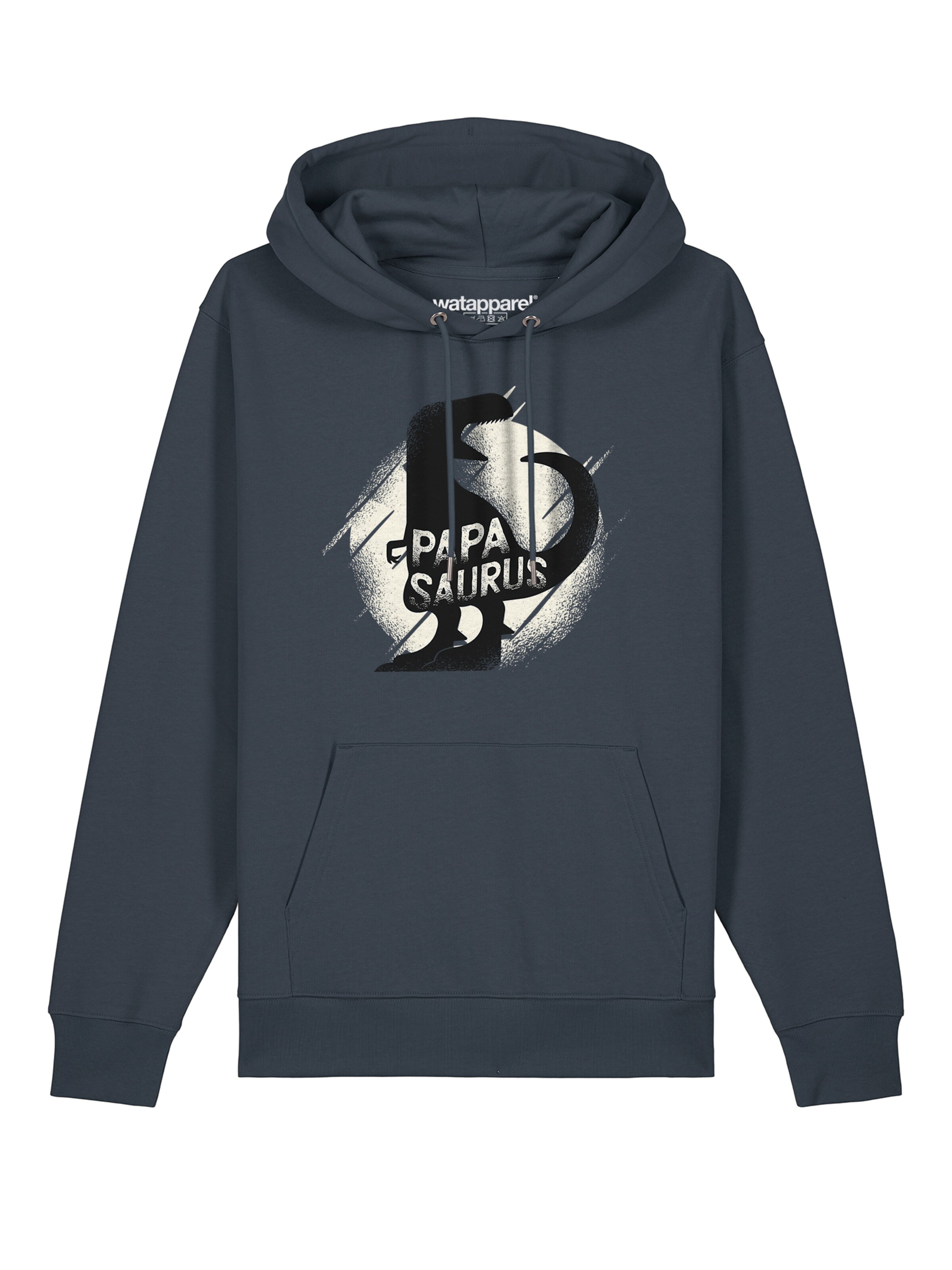Sweat-shirt ' Papasaurus ' Watapparel en gris : devant