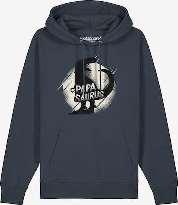 Sweat-shirt ' Papasaurus ' Watapparel en gris : devant