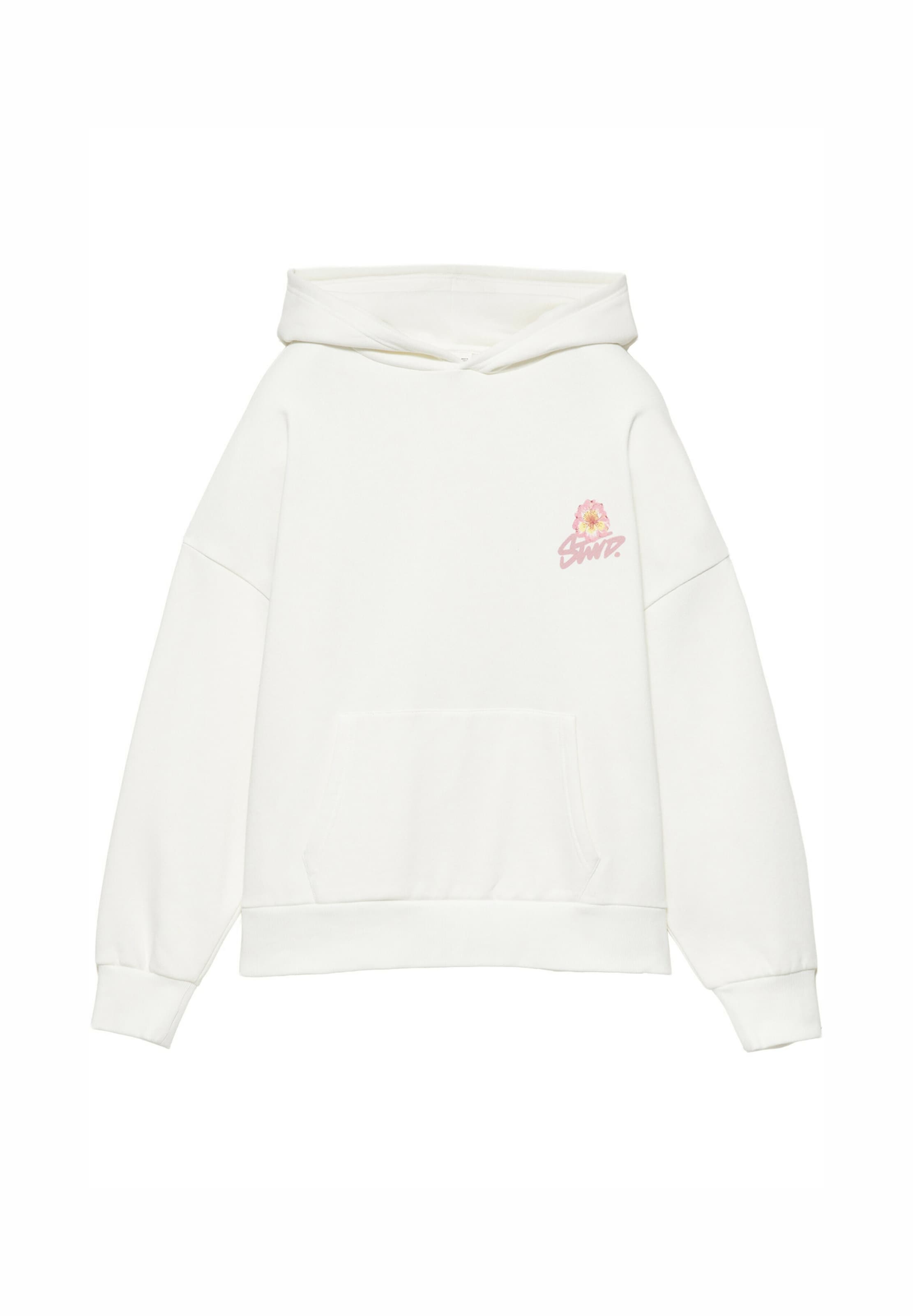 Sweat-shirt Pull&Bear en blanc : devant